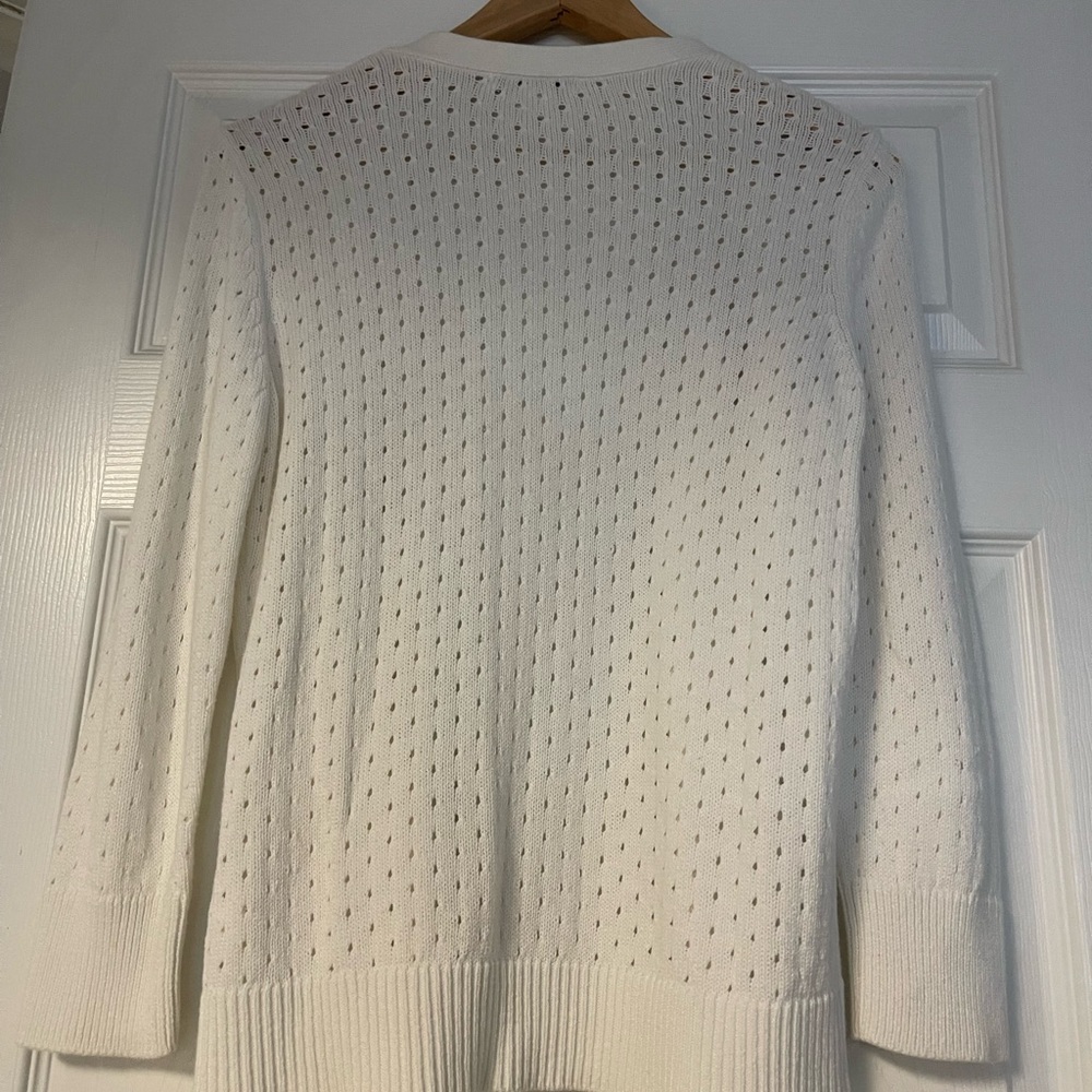 Liz Claiborne White Eyelet Cardigan - Picture 4 of 6